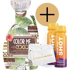 Devoted Creations - Color me Coco + 2 Your Sun Shots + 2 Verfrissingsdoekjes