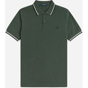Fred Perry Twin tipped fred perry shirt - crtgrn snwt nvy