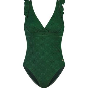 Beachlife Green Embroidery Dames Badpak - Maat 42 (Cupmaat B)