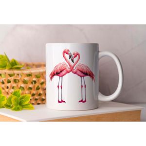 Mok Flamingo valentine - Gift - Cadeau - CouplesGoals - TogetherForever - HappilyEverAfter - LoveWins - SamenGelukkig - EeuwigeLiefde - LiefdeVoorAltijd - MijnSchat