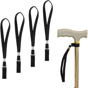 Wandelstok polsband - Set van 4 - Universele wandelstok accessoire - Comfortabele en duurzame polsband - Geschikt als wandelhulpmiddel en buitenwandelen