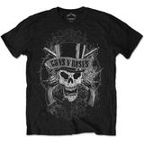 Guns N' Roses - Faded Skull Heren T-shirt - XL - Zwart