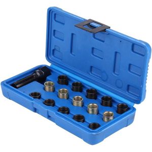 16Pcs 14mm x 1.25 Sparking Plugs Thread Repair Tool Kit M16 Tap met Draagbare Case - Tapping Tool