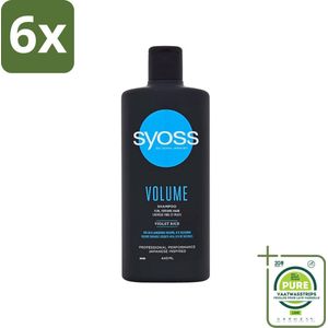 Syoss Volume Shampoo - Shampoo - Volumeverhogend - 440 ml - Voordeelverpakking - 6 stuks - Volume shampoo - Haar volume