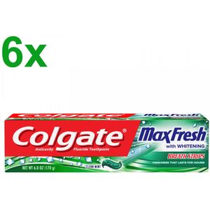 Colgate - MaxFresh with Cooling Crystals - Clean Mint - Tandpasta - 6x 100ml | Voordeelverpakking