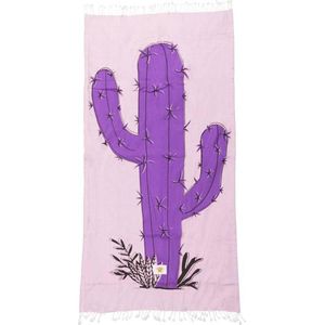 Mycha Ibiza – strandlaken – strandhanddoek – kikoy – cactus – paars – 100% katoen