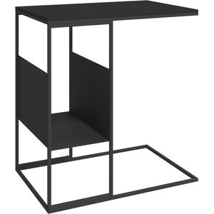 vidaXL Bijzettafel C-vorm 55x36x59,5 cm Zwart