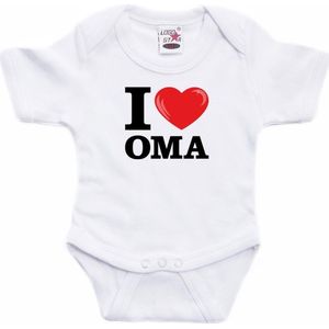 Wit I love Oma rompertje baby - Babykleding 92
