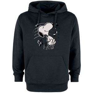 Peanuts Snoopy Music Heren Trui met capuchon - zwart - S