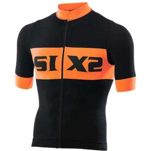 Sixs Luxury Korte Mouw Wielertrui Zwart L Man