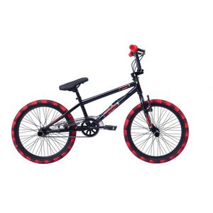 BMX freestyle RAPID - 360 graden draaien - 20 inch wielmaat - Fietsen jongens - V brakes en remgrepen - Frame maat 28cm - Zwart/rood