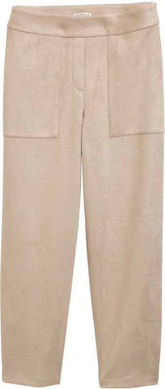 TOM TAILOR - Capri Broek - Beige - Loosefit - High Waist - 7/8 Lengte