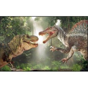 Gordijn - Dinosaurus - Dino - Dinosaurussen - kant en klaar - verduisterend - één geheel - 150x150 cm