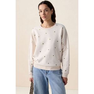 Beige sweater met hartjes