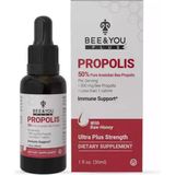 BEE&YOU 50% Puur Propolis Tinctuur - met Rauwe Honing - Grote Bron van Antioxidanten - Natuurlijke Immuunsysteem Ondersteuning - Ultra Potency - 30 ml