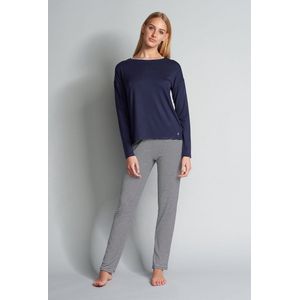 Tom Tailor Pyjama lange broek - 622 Blue - maat 36 (36) - Dames Volwassenen - Viscose- 60022-6085-622-36