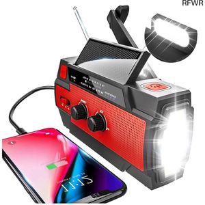 RFWR® Draagbare Solar Radio met Dynamo en Powerbank - AM/FM Noodradio voor Kamperen en Reizen