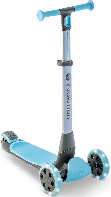 Yvolution - Yglider Nua Blauw - Vederlichte Step Met Led Wielen - Maximaal Belastbaar Tot 50 Kilo - Geschikt van 3 tot 10 Jaar
