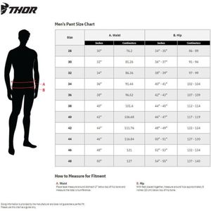 Pantalon de moto cross enduro noir taille 52 US42 pour homme femme Thor Pulse