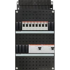 ABB groepenkast 3-fase, 8 groepen, 2 Aardlekschakelaars 4-P