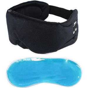 Draadloos Slaap Oogmasker met Hoofdtelefoon - 2-in-1 Gel Oogcover voor Relaxatie, Meditatie en Slaap