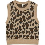 VERO MODA Trui 'VMLEILA'  sand / donkerbruin / zwart