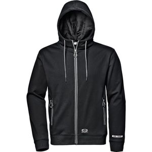 SIR SAFETY BAT Hoodie Rits Werktrui HEREN Veiligheidstrui Zwart - Reflecterend - Katoen Polyester Elastaan