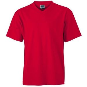 James and Nicholson Heren V Hals Tee (Rood)