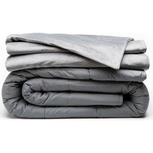 Swiss Night - Verzwaringsdeken + Velvet Hoes - 7kg - 150x200 cm - Antraciet