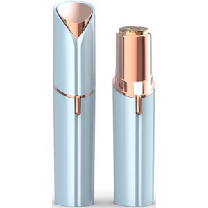 QTTVBTNA - Elektrische Epilator - Gezichtshaarverwijderaar - USB Oplaadbaar - Voor Gezicht en Lichaam - Compact & Stijlvol - Voor Vrouwen - Blauw - 1 Stuk