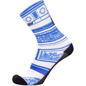 Santini Tdf Arrivée Arc De Triomphe 2025 Sokken Blauw EU 44-47 Man,Vrouw