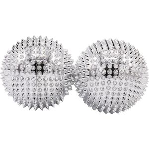Twee Magnetische Massageballen voor Acupressuur - Set van 2, 55 mm, Ideaal voor Zelfmassage
