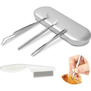 Lexium Tekentang - Tekenpincet - Tekenverwijderaar - Tekenpincet mens - Teek pincet - Tekenlasso - Tekenhaak - Tekentang voor honden en katten