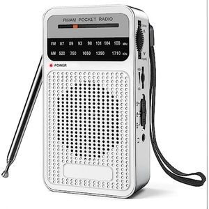 Draagbare AM FM-transistorradio - Compacte radio met luidspreker en hoofdtelefoonaansluiting