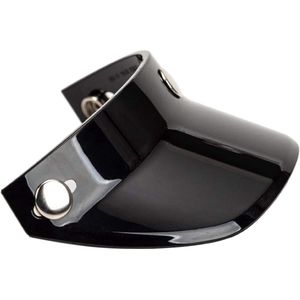 JGS Premium - Open helm vizier retro stijl voor DIY decoratie motor helm - zwart