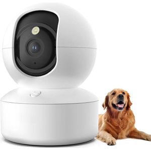 White-Label® Hondencamera - Huisdiercamera - Babyfoon met Camera en App - Baby Monitor - Full HD - Wit