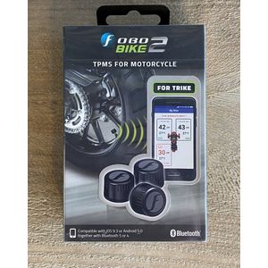 FoBo Bike 2 - zwart- TPMS - Bandendruk meter- Bandenspanningsmeter - realtime - bluetooth- voor Trikes