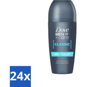 24 x Dove Men+Care - Classic - Deodorant Roll-on - Anti-Transpirant - 50 ml - Antitranspirant - Deodorant - Roll-on - Dove Men+Care - Mannelijke Huid
