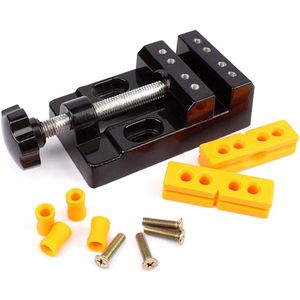 Platte Mini Bankschroef Tafelklem Boormachine Bankschroef Gereedschap voor Hobby Craft Mini Tafel Bankschroef, Mini Platte Klem Tafelbek Bankklem voor DIY sieraden, boren graveren, horloge reparatie gereedschap