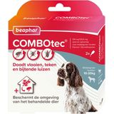 Beaphar Combotec Anti Vlooien en Teken Druppels Hond 10-20 kg 2 pipetten