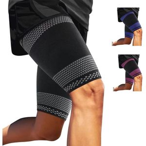 2 Pack Bovenbeensteunen voor Compressie en Ondersteuning van Spierblessures
