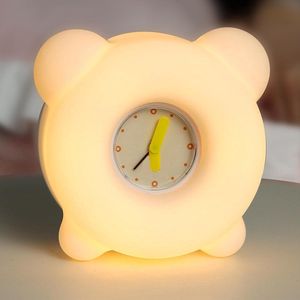 wekker nachtlampje-kinderen nachtlampje-nachtlampje -kinderen wekker- aanraakbediening-dimbaar-timer-siliconen nachtlampje