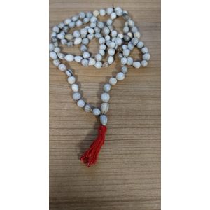 Vaijanti / vaijayanti - Mala - grijs - wit - glans