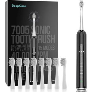 Ultrasone elektrische tandenborstel met 15 standen en 8 opzetborstels - Duurzaam en oplaadbaar voor ultieme mondverzorging