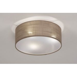 Lumidora Plafondlamp 73147 - Plafonniere - ARLES - 3 Lichts - E27 - Taupe - Textiel - ⌀ 35 cm