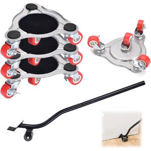 Meubeltransportwielenset - 4 stuks - handige meubelrollers - 360 graden draaibaar