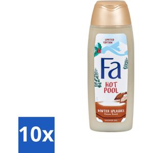Fa - Douchegel - Winter Splashes Hot Pool Cacao - Warm & Verwarmend - Verzachtend - 250 ml - Bulkverpakking - 10 stuks
