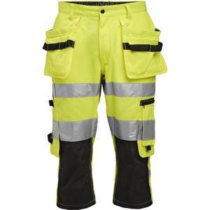 Jobman 2217 Hi-Vis Long Shorts 65221762 - Geel/Zwart - C50