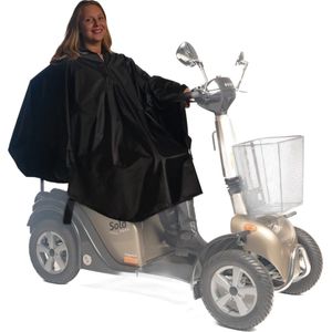 Belieff Poncho Scootmobiel - Regencape Scootmobiel - Poncho Regen - Scootmobiel Accessoires - Regenponcho Scootmobiel - Regenjas - Scootmobiel Regenkleding - Zwart