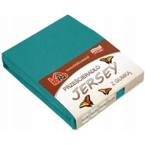 Jersey hoeslaken met elastiek 180x200 cm turquoise KARO